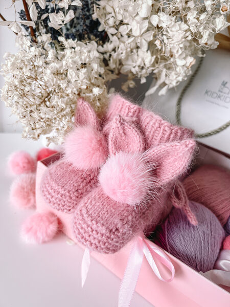 Bunny booties (pink) UZ PASŪTĪJUMA