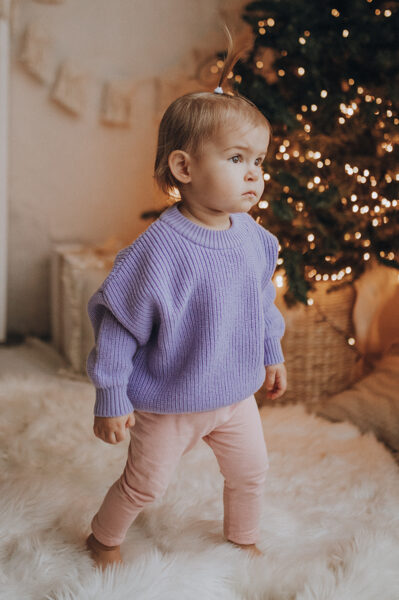 Merino Chunky sweater 86/92.izm (lilac)