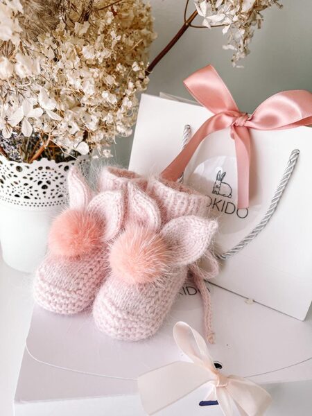 Bunny booties (light pink) 